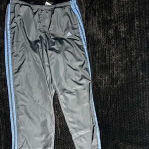 Adidas loose pants navy blue with light blue stripes